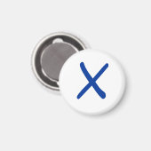 Tic Tac Toe 1-1/4"冷蔵庫用マグネット「X」 マグネット (正面/裏面)