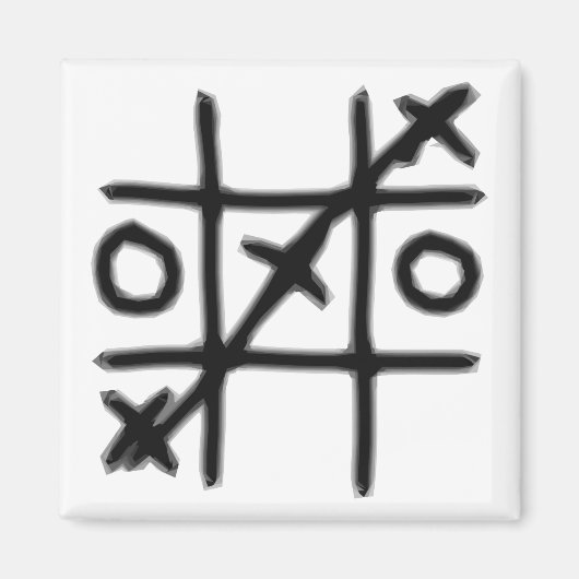 Tic Tac Toe - 3列 マグネット (正面)