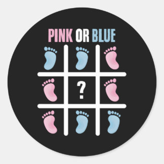 Tic Tac Toe Crosses K Blue Tic Tac Toe Gender Reve ラウンドシール