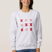 Tic-Tac-Toe HugsとキスValentines Sweatshirt スウェットシャツ (正面)