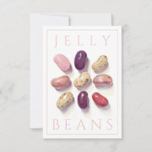 TIC TAC TOE JELLY BEANS 3.5x5フラットカード 招待状