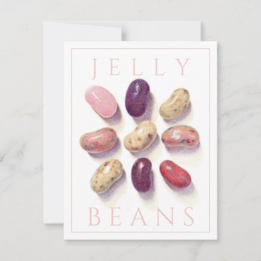 TIC TAC TOE JELLY BEANS 4.25"X5.5"フラットカード 招待状 (正面)