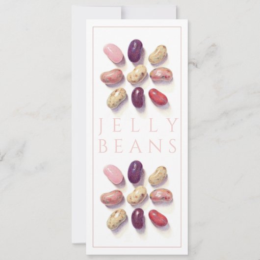 TIC TAC TOE JELLY BEANS 4x9.25フラットカード 招待状 (正面)