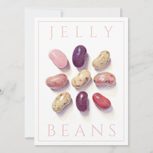 TIC TAC TOE JELLY BEANS 5.5x7.5フラットカード 招待状 (正面)