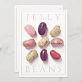 TIC TAC TOE JELLY BEANS 5x7フラットカード 招待状 (正面/裏面)