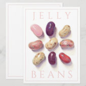 TIC TAC TOE JELLY BEANS 6.5x8.75フラットカード 招待状 (正面/裏面)