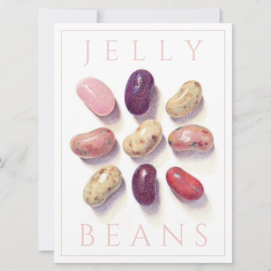 TIC TAC TOE JELLY BEANS 6.5x8.75フラットカード 招待状 (正面)