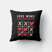 Tic Tac Toe Love勝利誕生日バレンタインデー クッション (裏面)
