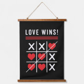Tic Tac Toe Love勝利誕生日バレンタインデー 吊り下げ型タペストリー (正面)