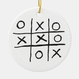 Tic Tac Toe NoughtsとCrosses セラミックオーナメント