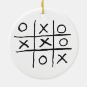 Tic Tac Toe NoughtsとCrosses セラミックオーナメント (裏面)