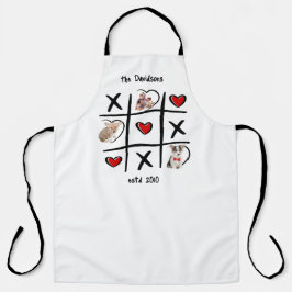 Tic-Tac-Toe Pet Loverの写真と名前 エプロン
