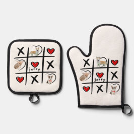 Tic-Tac-Toe Pet Loverの写真と名前 鍋つかみ&鍋敷きセット