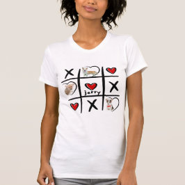 Tic-Tac-Toe Pet Loverの写真と名前 Tシャツ