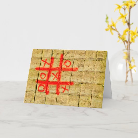 Tic Tac Toe Self-Isolationカード カード (黄色い花)