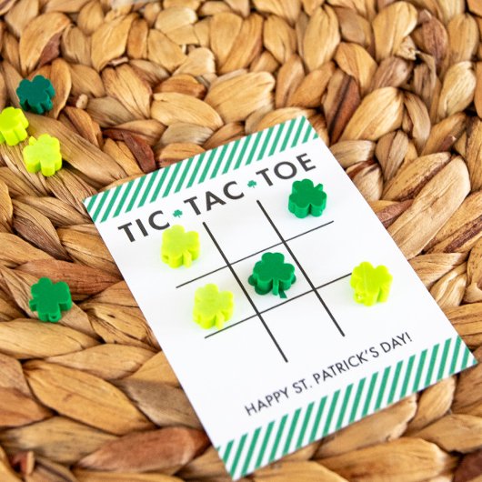 Tic Tac Toe St. Patrick's Dayカード子供へ ノートカード