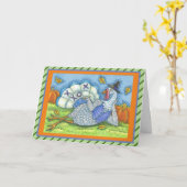 TIC TAC TOE TURKEY感謝グリーティングカードバー カード (黄色い花)