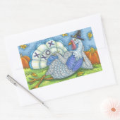 TIC TAC TOE TURKEY、感謝祭のステッカーシート 長方形シール (封筒)