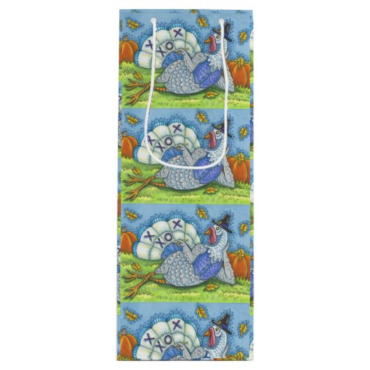 TIC TAC TOE TURKEY、感謝祭抱き枕 – ワイン ワインギフトバッグ (正面)