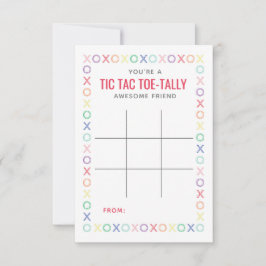 Tic Tac Toe Valentineカードまたはラベル ノートカード