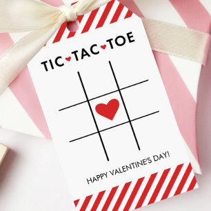 Tic Tac Toe Valentine, Kids School Classroom ギフトタグ