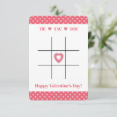 Tic Tac Toe Valentine Photo Classroomカード サンキューカード (スタンド正面)