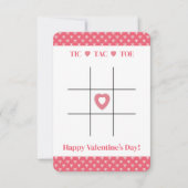 Tic Tac Toe Valentine Photo Classroomカード サンキューカード (正面)