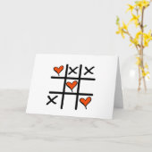 Tic Tac Toe Valentine's Dayカード カード (黄色い花)