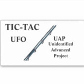 TIC-TAC UFO UAPカスタムカットビニールシール シール (正面)