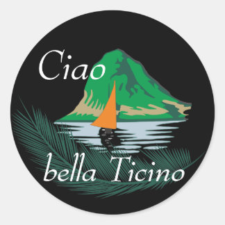Ticino Schweiz Suisse Svizzera Svizra Aufkleber ラウンドシール