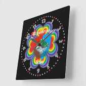 Ticino Schweiz Suisse Svizzera Svizra Uhr スクエア壁時計 (傾斜)