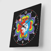 Ticino Schweiz Suisse Svizzera Svizra Uhr スクエア壁時計 (傾斜)