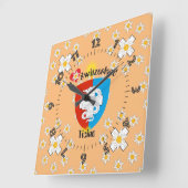 Ticino Schweiz Suisse Svizzera Svizra Uhr スクエア壁時計 (傾斜)