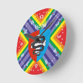 Ticino Schweiz Suisse Svizzera Svizra Uhr ラウンド壁時計 (傾斜)