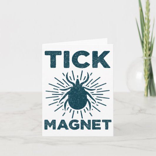 Tick Magnet Shirt Funny Camping And Hiking Bug Shi カード (正面)