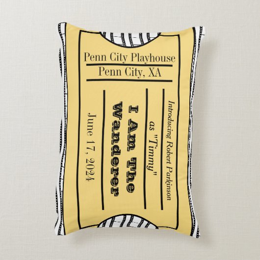 Ticket初日の首相 アクセントクッション (裏面(縦))