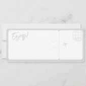 Ticket Plane Surprise Trip Travel Boarding Pass 招待状 (裏面)