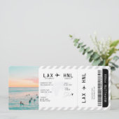 Ticket Plane Surprise Trip Travel Boarding Pass 招待状 (スタンド正面)