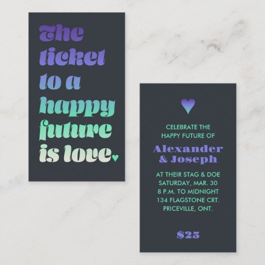 Ticket to Love  名刺 (正面/裏面)