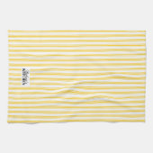 Ticking Stripe Vintage Farmhouse Yellow キッチンタオル (横)