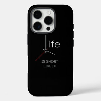 Ticking Truth:人生は短いスマホケース iPhone 16 Proケース