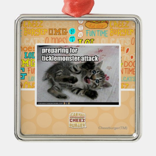 Ticklemonsterの攻撃のための準備 メタルオーナメント (正面)