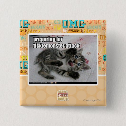 Ticklemonsterの攻撃のための準備 缶バッジ (正面)
