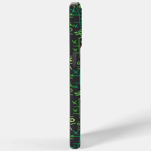 ticktoe pattern.GREEN.B2 DGrey BG Case-Mate iPhoneケース (裏面 / 右)