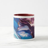 Tidal Bloom – 流動するインクと樹脂の抽象芸術 マグカップ (中央)