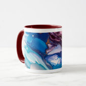 Tidal Bloom – 流動するインクと樹脂の抽象芸術 マグカップ (正面左)