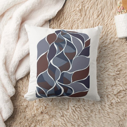 Tidal Echoes – Abstract Earth-Tone Art Tee | KRAAL クッション (ブランケット)