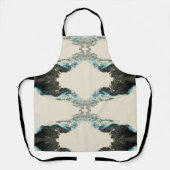 Tidal Echoes — Abstract Fluid Ink Pattern エプロン (正面)