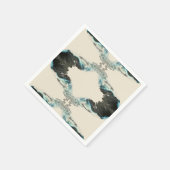 Tidal Echoes — Abstract Fluid Ink Pattern スタンダードカクテルナプキン (角)
