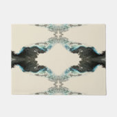 Tidal Echoes — Abstract Fluid Ink Pattern ドアマット (正面)